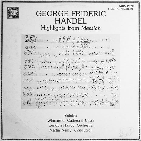 Georg Friedrich Händel : Highlights From Messiah (LP, Album)