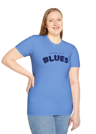Damn Right, I Got the Blues T-Shirt | Retro Text Tee, Music Mood