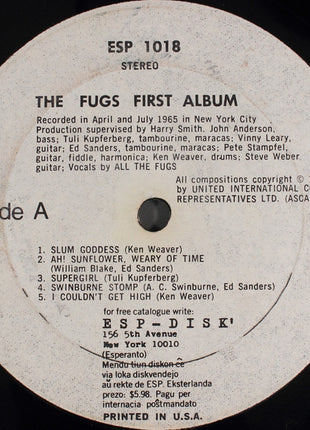 The Fugs : The Fugs First Album (LP, Album, Mono, RE, Thi)