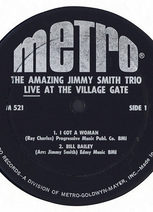 Jimmy Smith Trio : Live At The Village Gate (LP, Album, Mono)