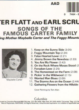 Flatt & Scruggs Featuring Maybelle Carter & The Foggy Mountain Boys : Songs Of The Famous Carter Family (CD, Album, RE)