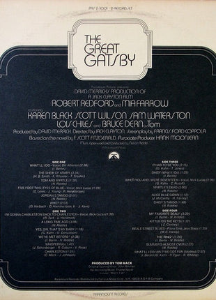 Nelson Riddle : The Great Gatsby (Original Soundtrack Recording) (2xLP, Album, Promo, W/Lbl, Gat)