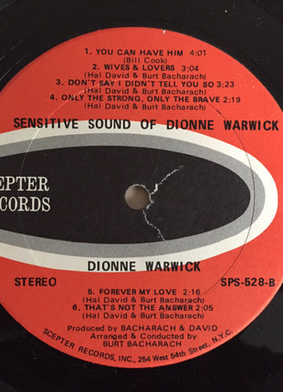 Dionne Warwick : The Sensitive Sound Of Dionne Warwick (LP, Album)