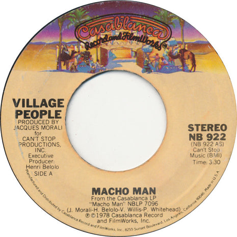 Village People : Macho Man (7", Single, Ter)