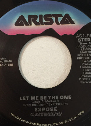 Exposé : Let Me Be The One (7", Single, Spe)