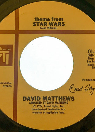 Dave Matthews (3) : Theme From Star Wars (7", Single)