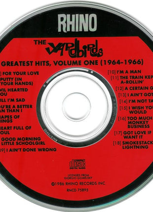 Yardbirds* : Greatest Hits, Volume One (1964-1966) (CD, Comp, Lon)