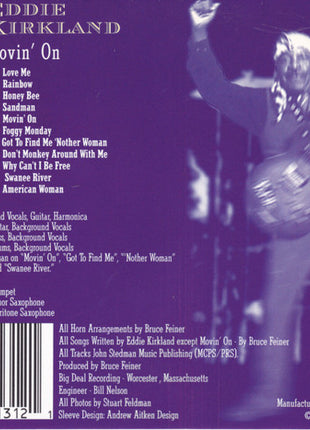 Eddie Kirkland ,With The Nutmeg Horns : Movin' On (CD, Album)