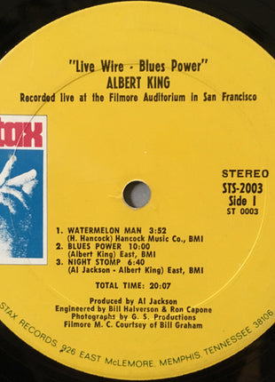 Albert King : Live Wire / Blues Power (LP, Album, Pit)