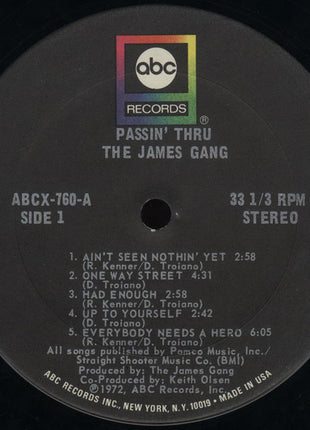 James Gang : Passin' Thru (LP, Album)