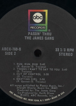 James Gang : Passin' Thru (LP, Album)