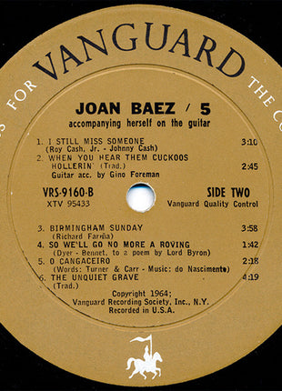 Joan Baez : 5 (LP, Album, Mono)