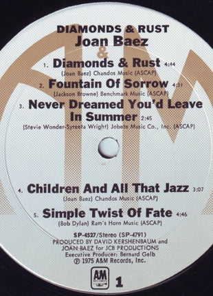 Joan Baez : Diamonds & Rust (LP, Album, Mon)