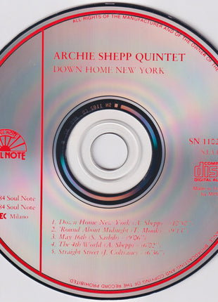 Archie Shepp : Down Home New York (CD)