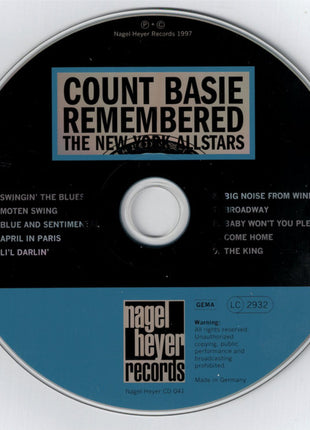 The New York Allstars : Count Basie Remembered Volume Two (CD, Album)