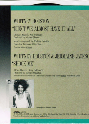 Whitney Houston : Didn't We Almost Have It All (7", Spe)