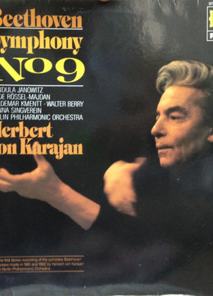 Beethoven* - Herbert Von Karajan, Berliner Philharmoniker, Gundula Janowitz, Hilde Rössel-Majdan, Waldemar Kmentt, Walter Berry, Wiener Singverein : Symphonie Nr. 9 (LP, Album, Club, RE)