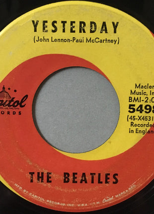 The Beatles : Yesterday (7", Single, Pin)