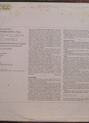 Jean-Pierre Rampal / Claude Bolling : Suite For Flute And Jazz Piano (LP, Album, Ter)