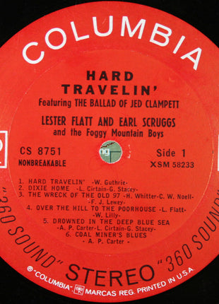 Flatt & Scruggs And The Foggy Mountain Boys : Hard Travelin' (LP, Album, Ter)