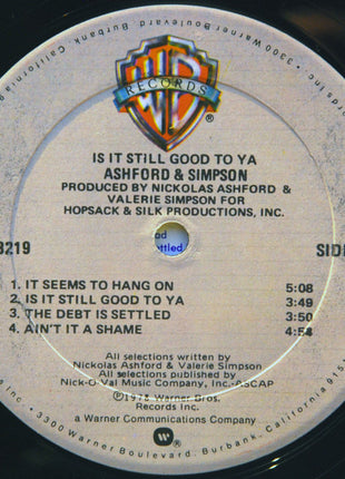 Ashford & Simpson : Is It Still Good To Ya (LP, Album, RP, Gol)