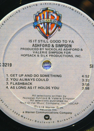 Ashford & Simpson : Is It Still Good To Ya (LP, Album, RP, Gol)