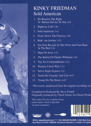 Kinky Friedman : Sold American (CD, Album, Enh, RE)