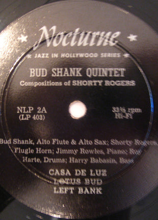 The Bud Shank Quintet : Compositions Of Shorty Rogers (10", Album)