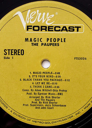 The Paupers : Magic People (LP, Album, MGM)