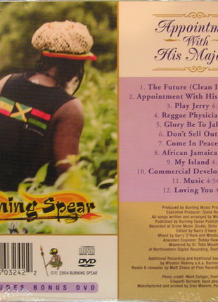 Burning Spear : Appointment With His Majesty (CD, Album, RE, RM + DVD-V)