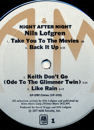 Nils Lofgren : Night After Night (2xLP, Album, Gat)