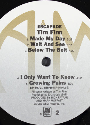 Tim Finn : Escapade (LP, Album, B -)