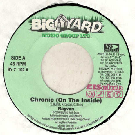 Rayvon : Chronic (On The Inside) (7")