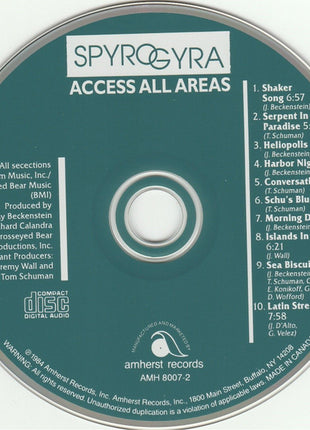 Spyro Gyra : Access All Areas (CD, Album, RM)