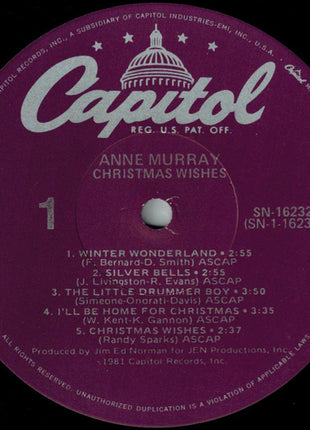 Anne Murray : Christmas Wishes (LP, Album, Jac)