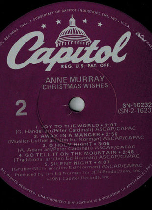 Anne Murray : Christmas Wishes (LP, Album, Jac)