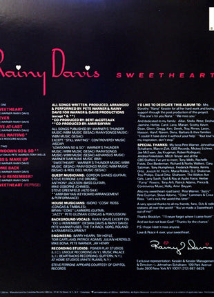 Rainy Davis : Sweetheart (LP, Album)