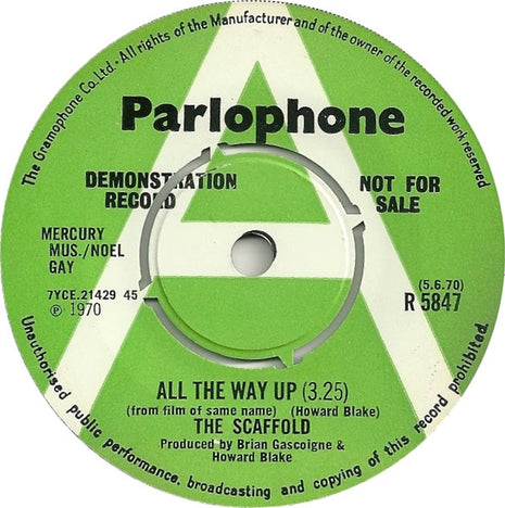 Scaffold : All The Way Up (7", Single, Promo)