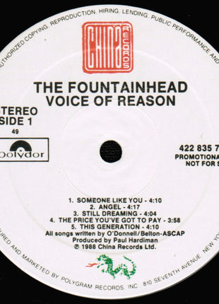 The Fountainhead : Voice Of Reason (LP, Album, Promo)