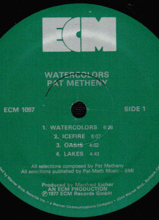 Pat Metheny : Watercolors (LP, Album, RE, Wak)