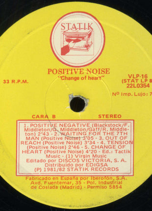 Positive Noise : Change Of Heart (LP, Album)