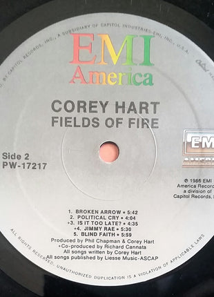 Corey Hart : Fields Of Fire (LP, Album)