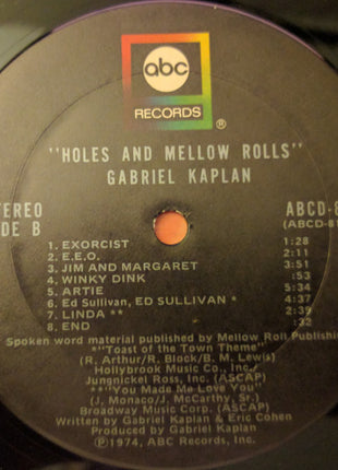 Gabe Kaplan : Holes And Mellow Rolls (LP, Album, Ter)