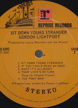 Gordon Lightfoot : Sit Down Young Stranger (LP, Album)