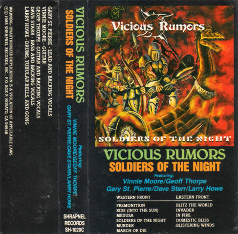 Vicious Rumors : Soldiers Of The Night (Cass, Album)