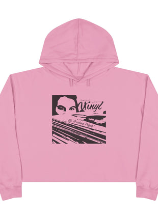 Go Freaking Diggg! Crop Hoodie | DJ Music Graphic, Retro Turntable