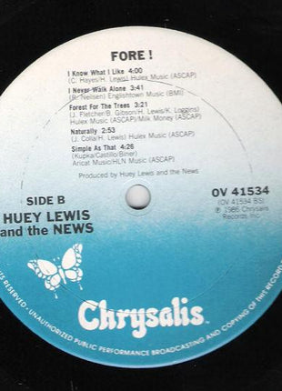 Huey Lewis & The News : Fore! (LP, Album, Car)