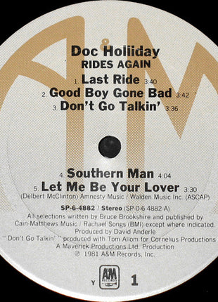Doc Holliday (3) : Doc Holliday Rides Again… (LP, Album, Ter)