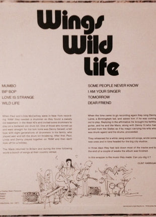 Wings (2) : Wild Life (LP, Album, Win)