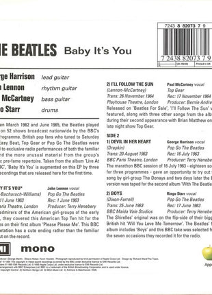 The Beatles : Baby It's You (7", EP, Mono, RM)